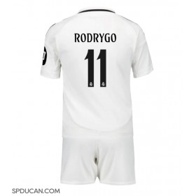 Dječji Nogometni Dres Real Madrid Rodrygo Goes #11 Domaci 2024-25 Kratak Rukav (+ Kratke hlače)